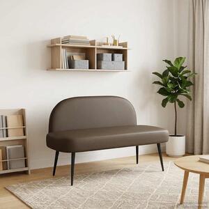 VidaXL Kárpitozott pad háttámlával Szürke 110 x 60 x 76 cm Műbőr