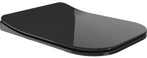 Mexen Teo Slim lassan záródó WC-ülőke, duroplast, fekete fényes - 39851085