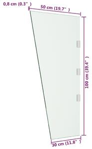 VidaXL átlátszó edzett üveg ajtóelőtető 50 x 100 cm