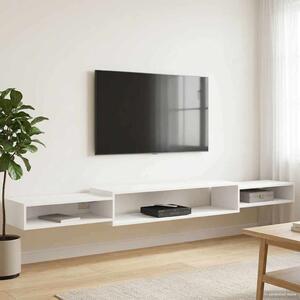 Falsítható TV Szekrény Falra szerelhető Fehér 220 x 28 x 21 cm