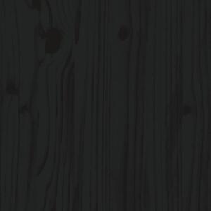 VidaXL fekete tömör fenyőfa kerti asztal 159,5 x 82,5 x 76 cm