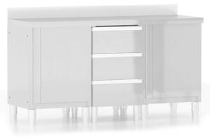 Rozsdamentes Acél Konyhaszekrény Szett - 3 db - 50/60 cm