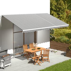 VidaXL antracitszürke és fehér csere napellenző ponyva 6 x 3 m