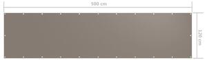 VidaXL tópszínű oxford-szövet erkélyparaván 120 x 500 cm
