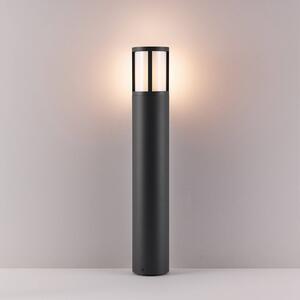 Deko-Light Facado II ösvényvilágítás, magasság 65 cm, kerek, sötétszürke/opál színű, dimmelhető, Alu / szürke / cink, Alumínium