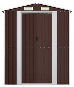 VidaXL sötétbarna horganyzott acél kerti fészer 192x108x223 cm