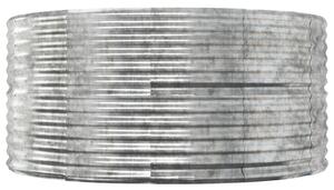 VidaXL ezüstszínű porszórt acél kerti magaságyás 140x140x68 cm