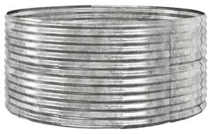 VidaXL ezüstszínű porszórt acél kerti magaságyás 140x140x68 cm