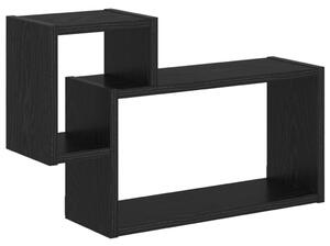 Falpolc Falra szerelhető Fekete 55 x 15 x 35 cm Szerelt Fa