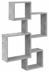 Fali Kocka Polcok Falra szerelhető Szürke 64 x 13,5 x 91,5 cm