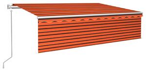 VidaXL narancssárga és barna automata napellenző redőnnyel 6 x 3 m
