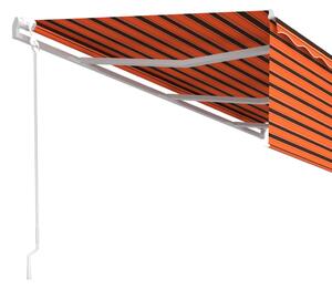 VidaXL narancssárga és barna automata napellenző redőnnyel 6 x 3 m