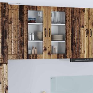 Fali üveges szekrény LUCCA Antik Fa 80 x 31 x 80 cm Szerelt Fa