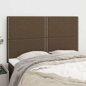 VidaXL 4 db sötétbarna szövet fejtámla 72 x 5 x 78/88 cm