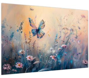Kép - Rét pillangóval II (90x60 cm)