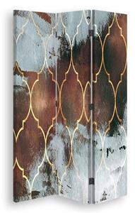 Paraván Marokkói lóhere barna színben Méretek: 110 x 170 cm, Kivitelezés: Klasszikus paraván