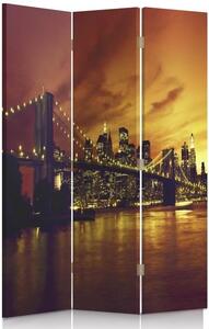 Gario Paraván Brooklyn híd és Manhattan naplementében Méret: 110 x 170 cm, Kivitelezés: Klasszikus paraván