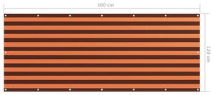 VidaXL narancssárga-barna oxford-szövet erkélyparaván 120 x 300 cm