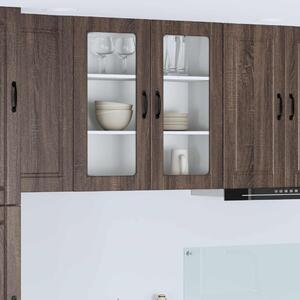 Fali üveges szekrény PORTO Barna Tölgy 80 x 31 x 80 cm Faanyag