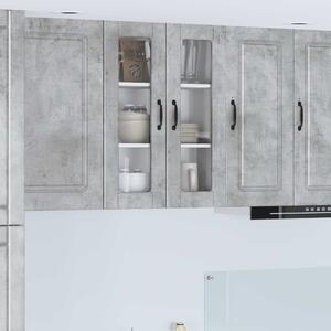 Fali üveges szekrény PORTO Beton Szürke 60 x 31 x 80 cm Faanyag