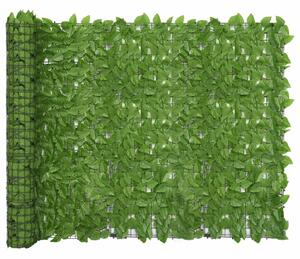 VidaXL zöld leveles erkélyparaván 500 x 150 cm