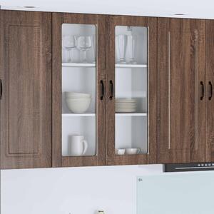 Fali üveges szekrény PORTO Barna Tölgy 80 x 31 x 100 cm Faanyag