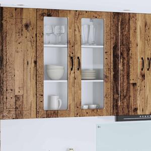 Fali üveges szekrény PORTO Öreg fa 80 x 31 x 100 cm Faanyag