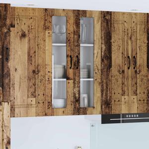 Fali üveges szekrény PORTO Öreg fa 60 x 31 x 100 cm Faanyag
