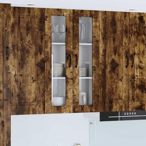 Fali üveges szekrény PORTO Füstölt tölgy 60 x 31 x 100 cm