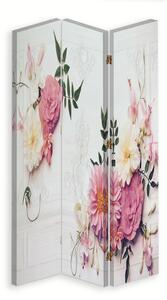 Gario Paraván Rózsaszín virágok Méret: 180 x 170 cm, Kivitelezés: Forgó paraván 360°