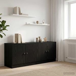 VidaXL Ágyat tartó szekrény 2 pcs Fekete Tölgy 66 x 35 x 48 cm