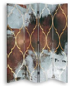 Paraván Marokkói lóhere barna színben Méretek: 145 x 170 cm, Kivitelezés: Klasszikus paraván