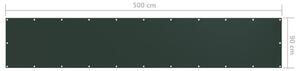 VidaXL sötétzöld oxford-szövet erkélyparaván 90 x 500 cm