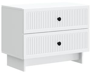 VidaXL Éjjeliszekrény fiókkal Fehér 62 x 34,5 x 47,5 cm Szerelt Fa
