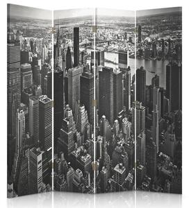 Gario Paraván Manhattan fekete-fehér színben Méret: 145 x 170 cm, Kivitelezés: Klasszikus paraván