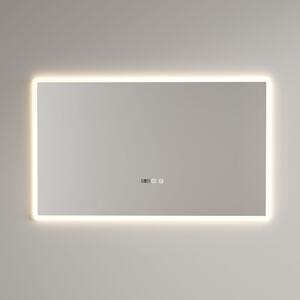 Welland 14C01 LED tükör - fényerő + színhőfok szabályozás + óra + páramentesítő - 90 x 70 cm