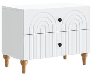 VidaXL Éjjeliszekrény fiókkal Fehér 62 x 34,5 x 48 cm Szerelt Fa