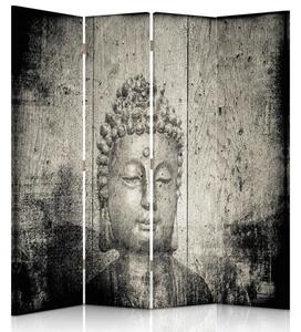 Gario Paraván Buddha szürke képe Méret: 145 x 170 cm, Kivitelezés: Klasszikus paraván