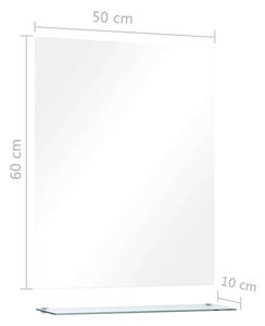 VidaXL edzett üveg falitükör polccal 50 x 60 cm