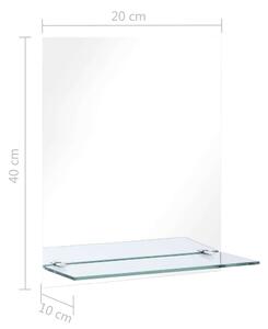 VidaXL edzett üveg falitükör polccal 20 x 40 cm