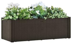 VidaXL mokkaszínű kerti magaságyás öntözőrendszerrel 100 x 43 x 33 cm