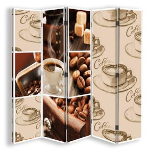 Paraván Kávé variációk Méretek: 180 x 170 cm, Kivitelezés: Klasszikus paraván
