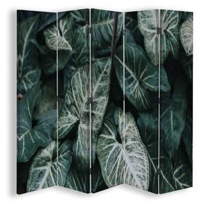 Paraván Zöld levelek makro méretarányban Méret: 180 x 170 cm, Kivitelezés: Klasszikus paraván