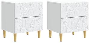 VidaXL Éjjeli asztal 2 pcs Fehér 43 x 34,5 x 48 cm Szerelt Fa