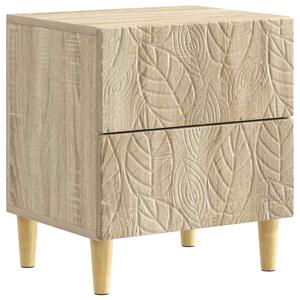 VidaXL Éjjeli asztal Sonoma Tölgy 43 x 34,5 x 48 cm Szerelt Fa