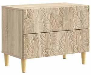 VidaXL Éjjeli asztal Sonoma Tölgy 62 x 34,5 x 48 cm Szerelt Fa