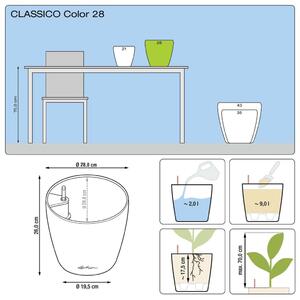LECHUZA Classico Color 28 ALL-IN-ONE palaszínű virágtartó