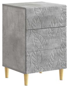 VidaXL Éjjeli asztal Betonszürke 43 x 39,5 x 66,5 cm Szerelt Fa