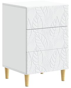 VidaXL Éjjeli asztal Fehér 43 x 39,5 x 66,5 cm Szerelt Fa