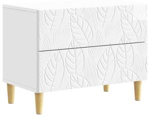 VidaXL Éjjeli asztal Magasfényű Fehér 62 x 34,5 x 48 cm Szerelt Fa